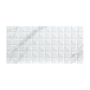 Dymo Statuary Chex White 12x24 Glossy Ceramic Tile