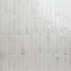 FLAMENCO - Princess White Brick 2x18 Glossy Porcelain Wall Tile