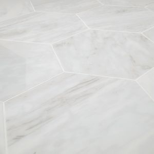 Geoglam Calacatta Hexagonal Matte Porcelain Floor And Wall Tile