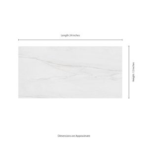 Kaya Zermatta Blanca 12X24 Matte Porcelain Floor And Wall Tile