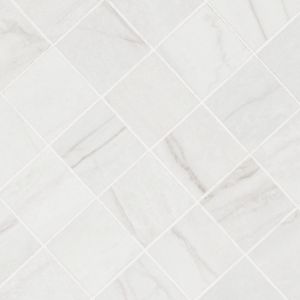 Kaya Zermatta Blanca 3X3 Matte Porcelain Mosaic Floor And Wall Tile