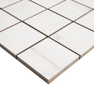 Kaya Zermatta Blanca 3X3 Matte Porcelain Mosaic Floor And Wall Tile