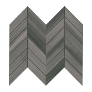 Watercolor Graphite Chevron Mosaic