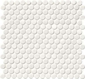 Domino White Penny Round Mosaic