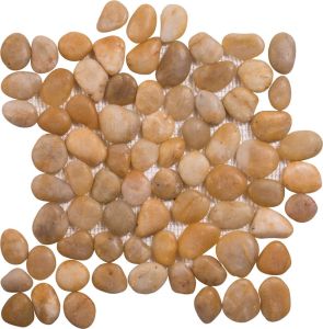 FREE SHIPPING - Yellow 12X12 Polished Pebble