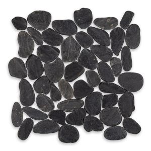 FREE SHIPPING - Flate Black Matte Poppy Seed 12x12 Pebble