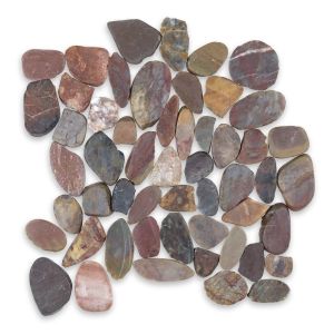 Redwood flat Interlocking 12x12 Polished Pebbles