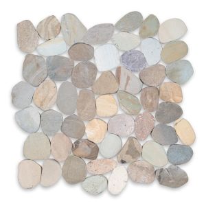 FREE SHIPPING - Lime Mix Indonesian 12x12 Interlocking Pebble