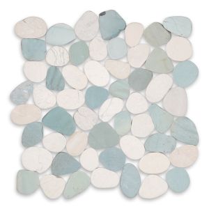 FREE SHIPPING - Sumatra Green Indonesian 12x12 Interlocking Pebble
