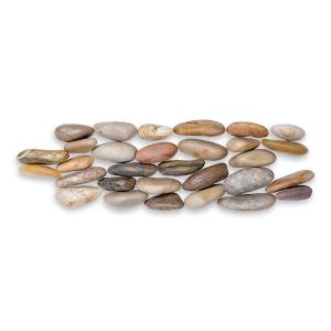 4x12 Rainbow Standing Interlocking Polished Pebbles