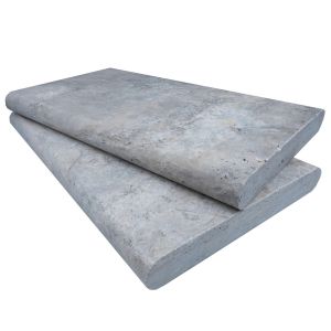 FREE SHIPPING - Silver Travertine 12x24 5CM (PREMIUM) Pool Coping
