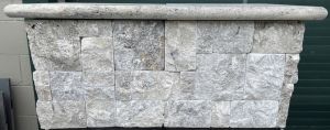 FREE SHIPPING - Silver Travertine Modular Split Face Thin Veneer