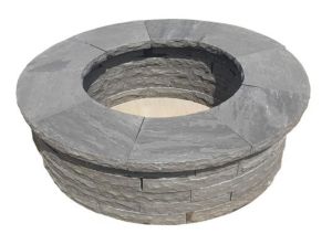 FREE SHIPPING - Slate Gray Sandstone DIY Fire Pit - 56" Radius