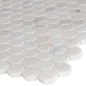 FREE SHIPPING - Calacatta Gold 1" Hexagon Polished