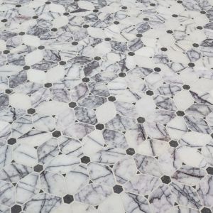 Cecily Lilac Polished Marble Mosaic Floor and Wall Tile