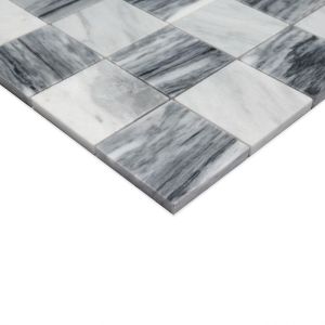 Firenze Blend Checkerboard 3X3 Polished Marble Mosaic Floor and Wall Tile