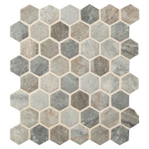 Stonella Interlocking Hexagon Recycled Glass