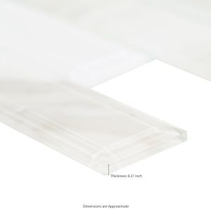 Ivory Amber Beveled Glass Subway