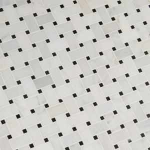 Greecian White Basketweave 12x12 Polished Mosaic