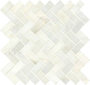 Greecian White 1x2 Herringbone Polished Pattern