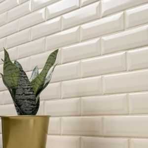 Antique White 2x6 Beveled Handcrafted Subway Tile