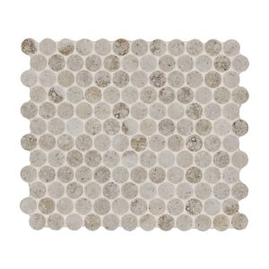 Myrtle Sands Round 11x13 Matte Porcelain Mosaic Floor and Wall Tile