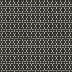 FREE SHIPPING - Domino Black Matte Penny Round Mosaic