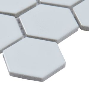 FREE SHIPPING - Retro Hexo Bianco Matte 2x2 Mosaic