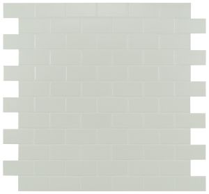 FREE SHIPPING - Domino Retro White Matte 2x4 Brick Mosaic