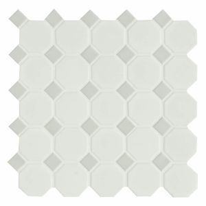 Domino White Matte Octagon Tile