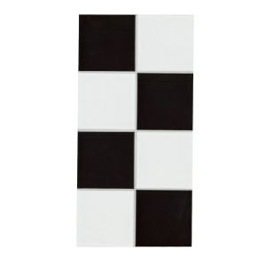 Black & White Checkered 4x4 Matte Porcelain Mosaic Floor and Wall Tile