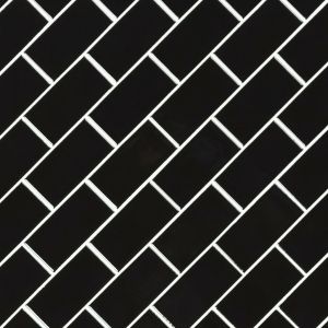 FREE SHIPPING - Retro Nero Matte 1X3 Brick Mosaic