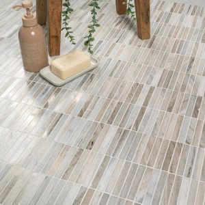 Ravello Mini Stack 12x12 Polished Marble Mosaic Floor and Wall Tile