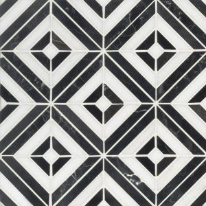 Rhombix Nero Geometric 12x12 Polished