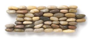 4x12 Rainbow Standing Interlocking Polished Pebbles