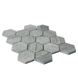 FREE SHIPPING - Haisa Blue 3" Hexagon Mosaic Tile
