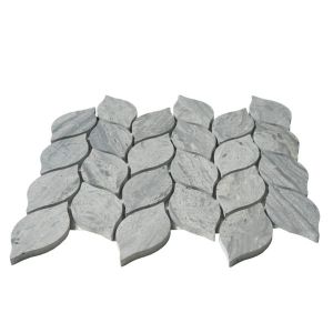 FREE SHIPPING - Haisa Blue Leaf Waterjet Mosaic Tile