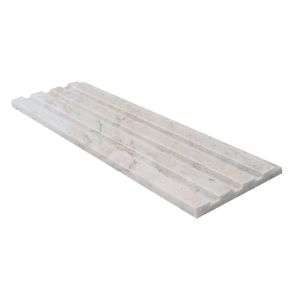 FREE SHIPPING - Arabescato Veneto White 4X12 Honed Slat 3D