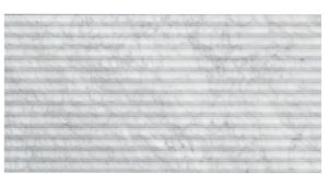Carrara White Milano Ribbo 12x24 Honed Marble Tile