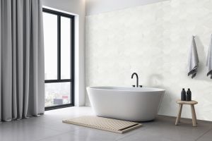 Greecian White 8 in. x 9 in. Hexagon Polished Marble Tile