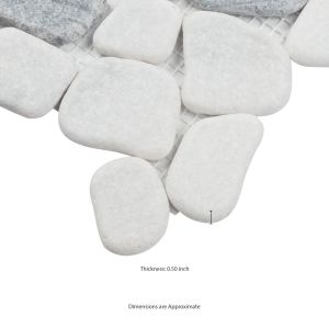 Black and White Pebbles 12X12 Tumbled