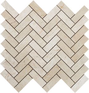 FREE SHIPPING - Crema Marfil 1X3 Herringbone Polished