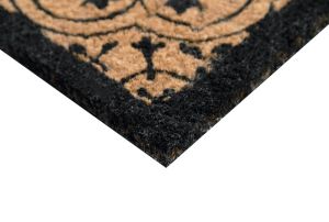 FREE SHIPPING - Coir Door Mat 22x36 - Black Encaustic