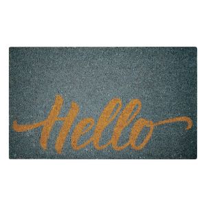 FREE SHIPPING - Coir Door Mat 22 x 36 - Hello