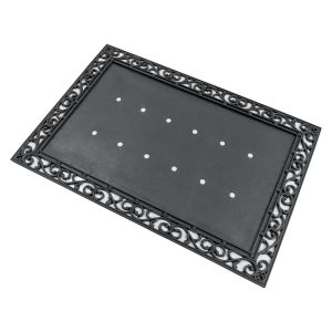 FREE SHIPPING - Black Scroll Tray Rubber Mat 24x36