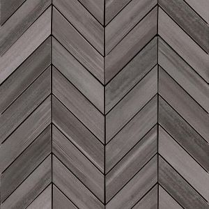 Watercolor Graphite Chevron Mosaic