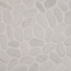 FREE SHIPPING - Carrara White Tumbled Interlocking Pebble