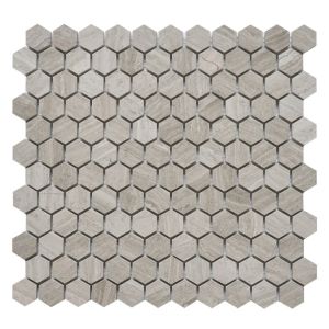 White Oak 12x12 Polished Hexagon