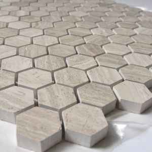 White Oak 12x12 Polished Hexagon