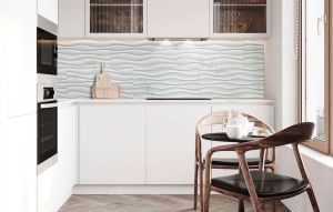 Dymo Calacatta Wavy White 12x24 Glossy Ceramic Wall Tile